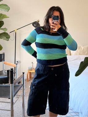 True religion dark navy jorts sz 36